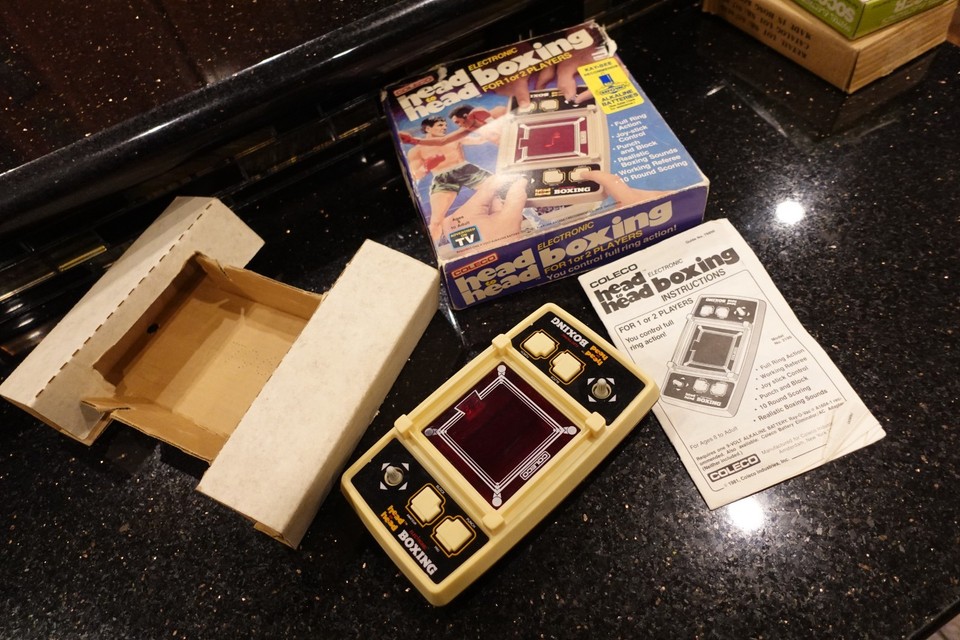 Coleco Boxing is a charmingly primitive LED tabletop brawler from 1981 — tested and working, it's a surprisingly fun novelty that doubles as a display piece.