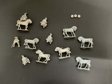 Joblot of Vintage Metal Toy Soldiers and Horses