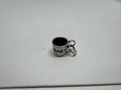 Vintage Beau Sterling Silver 3D Baby Cup Charm .925 C2