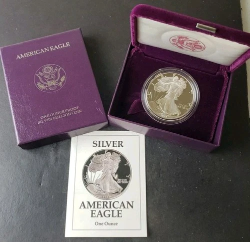 1991 S Proof $1 American Silver Eagle Dollar