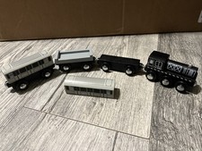 Imaginarium Wooden Black Engine 13-090 w/Flatbed and Car Thomas Brio Compatible