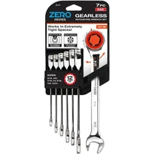 Zero Degree 38140 Ultra-Precise Gearless Ratchet Wrench Set, SAE, 7-Pieces