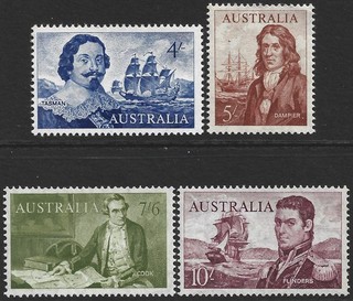 Australia 1963 65 Navigators Part Set to 10s SG.355/358 Mint (MNH) Cat:£50