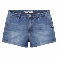 Indigo Rein Denim Shorts Women Size 11 High Rise Blue Solid Regular Fit Y2K 30W