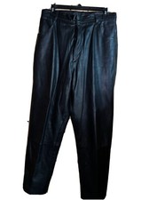 High Waisted vintage black leather pants St Maarten Dallas Size 12