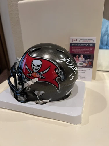 JALEN MCMILLAN TAMPA BAY BUCCANEERS SIGNED SPEED MINI HELMET JSA COA