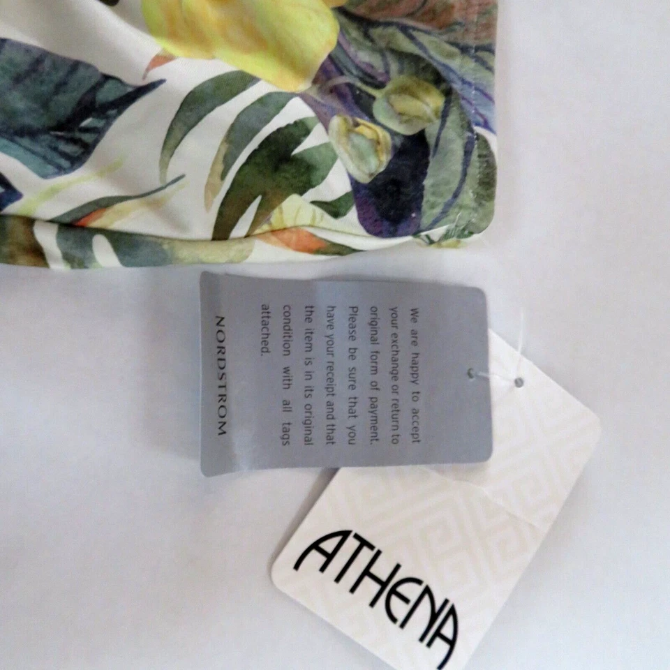 Traje de baño ATHENA parte inferior falda de baño pantalón bikini talla 12 estampado floral tropical NUEVO Foto 4 de 4