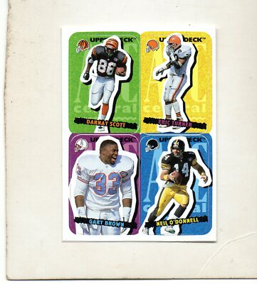 darnay scott eric turner gary brown neil o'donnell 1995 ud stick-ums 72 card