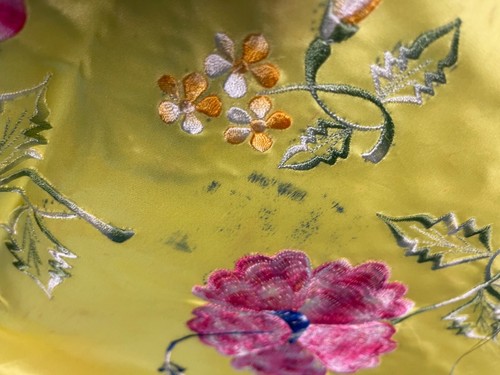 Embroidered Satin Square Table Topper with Satin Fringe *Each sold separately* - Picture 7 of 14