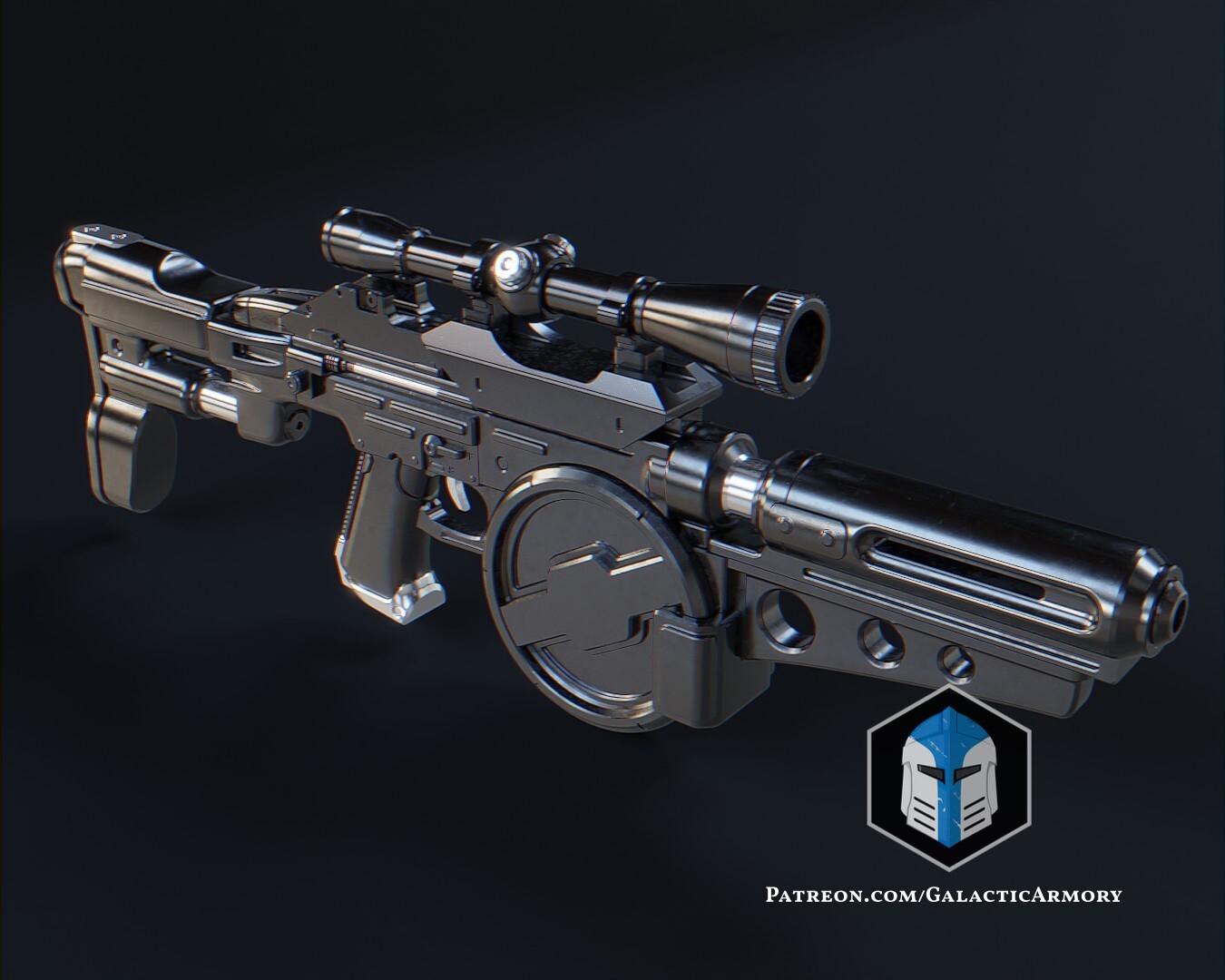 Custom 3D Printed Flintlock Blaster Replica Prop 1:1 (Painted)