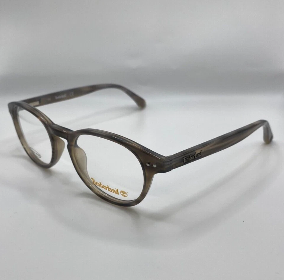Marco óptico redondo de plástico gris Timberland TB1538 052 49-19-145 RX Foto 2 de 4