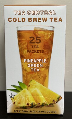 Tea Central Cold Brew Tea, Pineapple Green Tea 25 Tea Bags