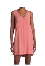 Madewell Dusty Pink Sleeveless Full Button Up Front Mini dress Size XS