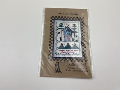 Chessie and me Tall Cabin sampler Cross Stitch Pattern
