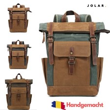 Canvas Rucksack  Vintage Damen Herren Retro R...
