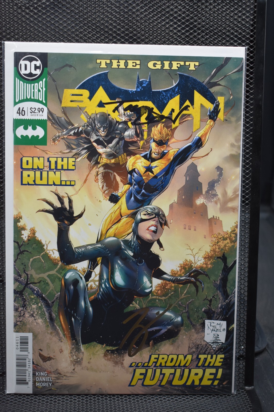 Batman #46 Cover A DC 2018 Signed by Tom King & Tony S Daniel Booster Gold 9.0