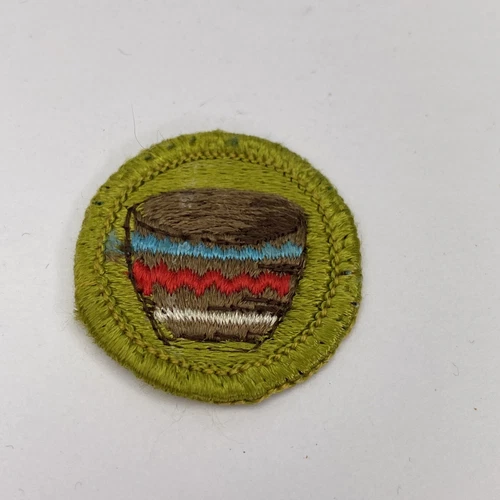 Vintage Boy Scouts of America BSA Basketry Merit Badge Patch Basket Weaving