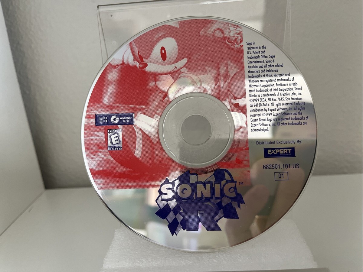 Sonic R: Rare SEGA PC Windows 95 & 98 Game Disc PC CD-ROM