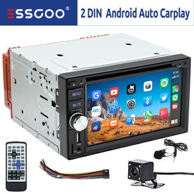 2 DIN Apple Carplay Autoradio Android Auto CD DVD MIK KAM FM 3 USB Bluetooth AUX