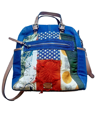 Parfois Backpack Bag Denin Patchwork | eBay UK