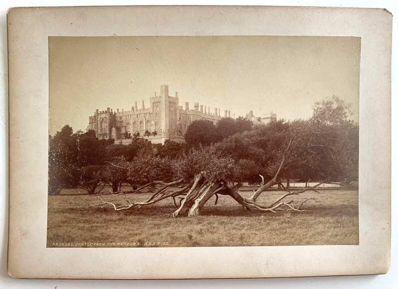 ARUNDEL CASTLE SUSSEX ENGLAND 19th Century James Valentine Albumin Photograph