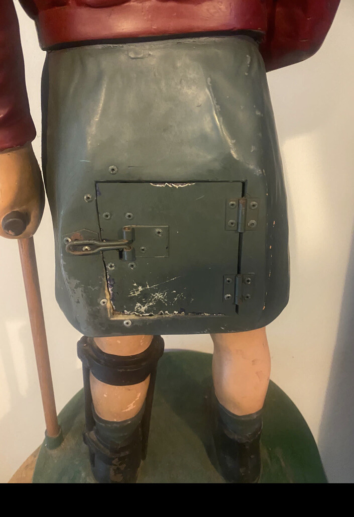 Vintage Charity Collection Donation Box Figure Antique Advertising Not