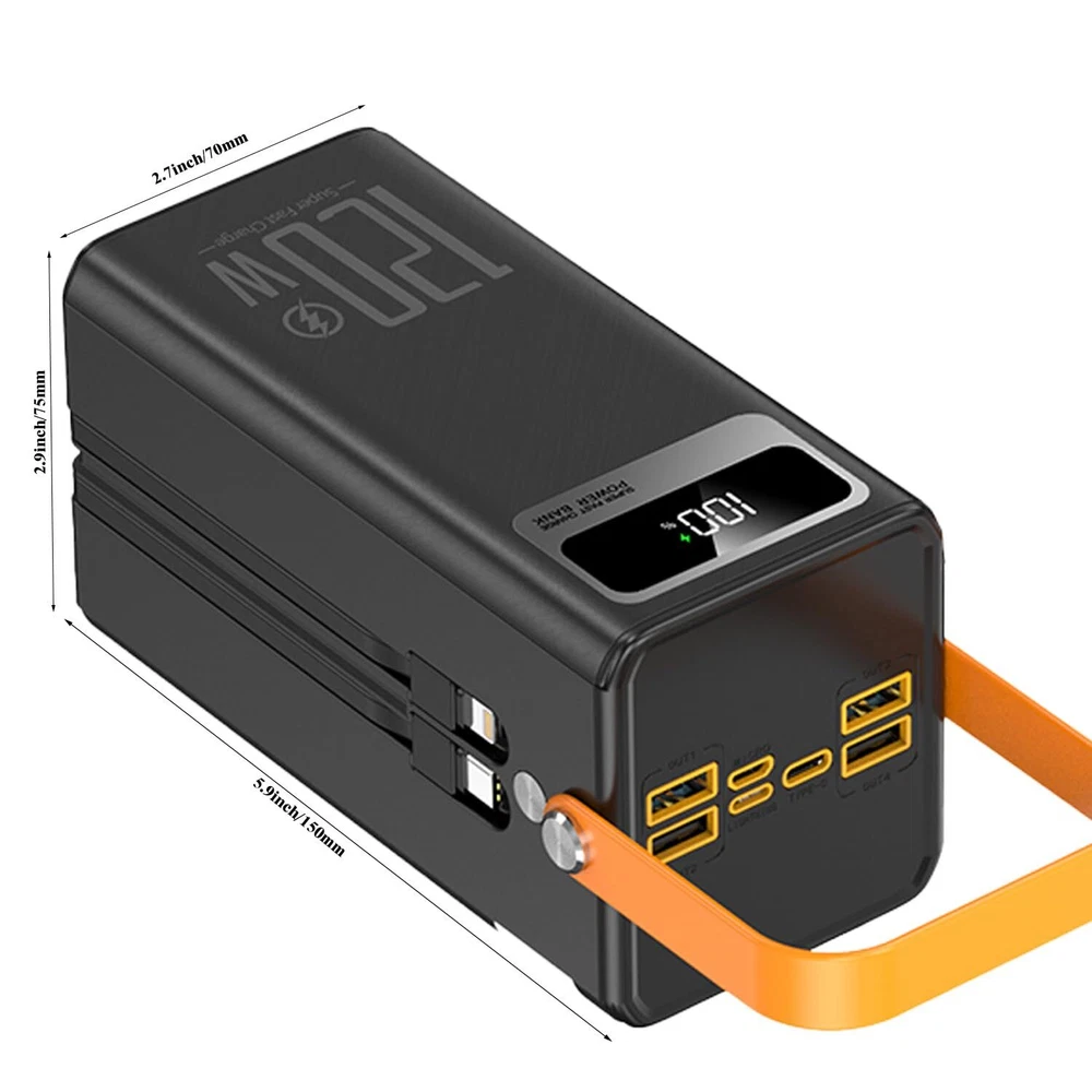 Power Bank 60000mAh 120W Charging Portable External Battery Backup for All Phone Power Bank 60000mAh 120W Charging Portable External Battery Backup for All Phone