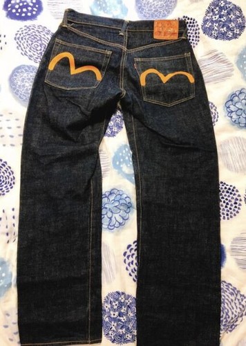 EVISU JEANS Size 30 x 35 No.2 ORANGE 