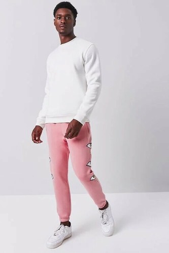 Eye Graphic Drawstring Joggers 
