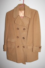 Ultima Aristocratic Fabric Vintage Short Coat 100% Camel Hair Natural