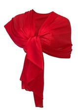 Elegante SCIARPA Seta Scialle Foulard,Donna Coprispalle Stola Cerimonia Rosso Ac