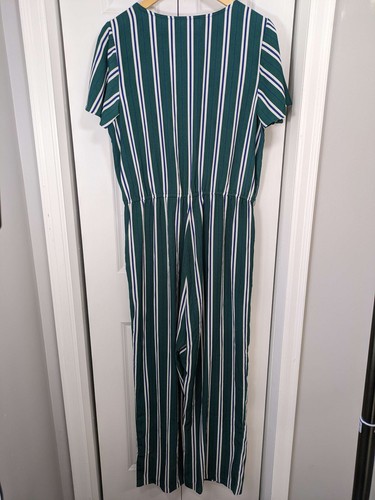 Tommy Hilfiger Women's Size Large Jumpsuit Green - 第 1/8 張圖片