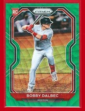 Bobby Dalbec 2021 Panini Prizm Baseball GREEN WAVE #64 (Red Sox) RC Rookie