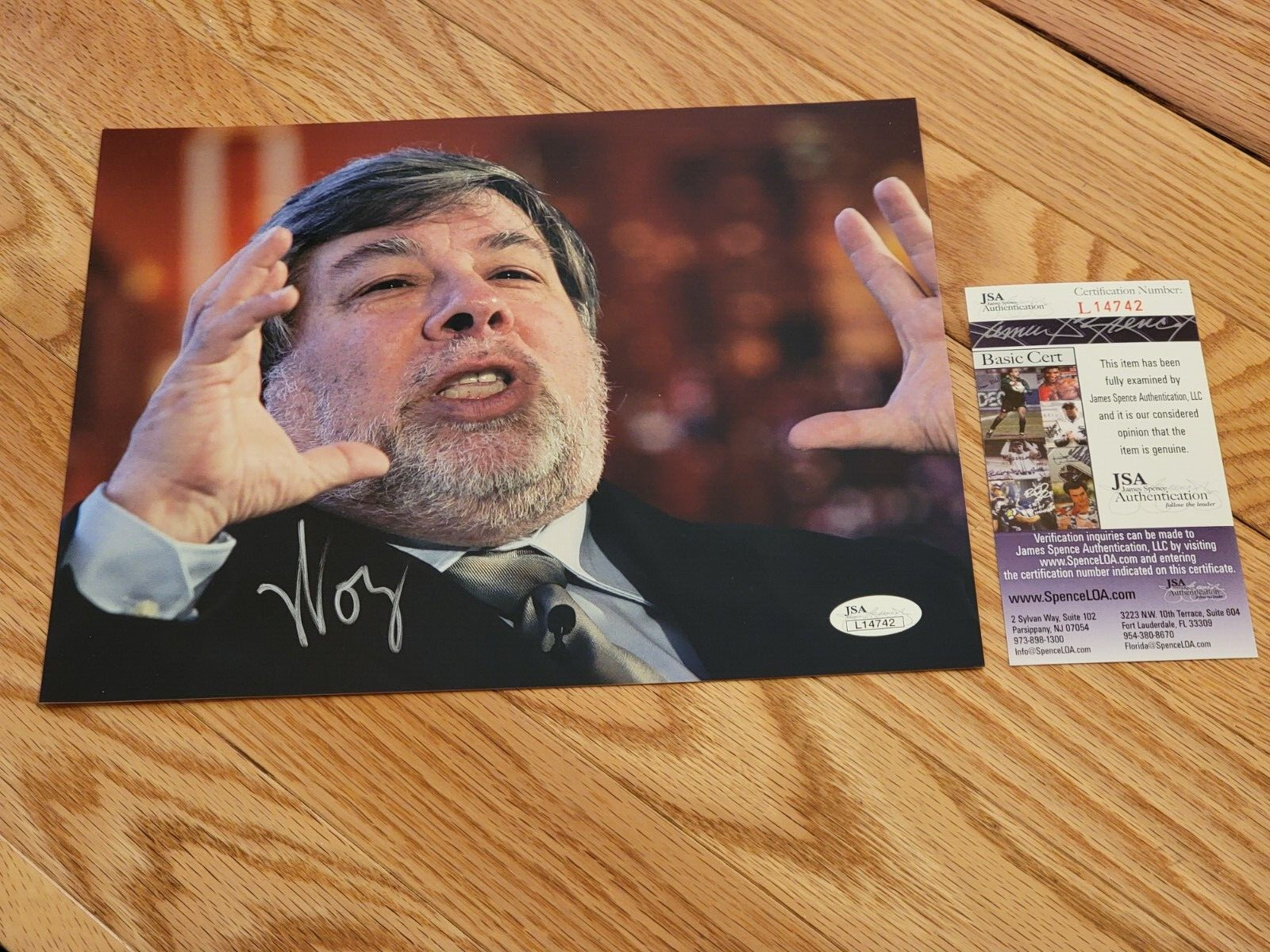 Steve "WOZ" Wozniak APPLE CO-FOUNDER HAND SIGNED 8x10 Photo with JSA COA