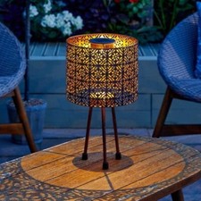 Image of Trisol Zanzibar Solar Garden Table Lantern Decorative Silhouette Display Light