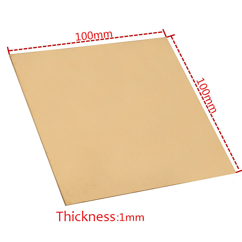 1PC NEW Brass Metal Sheet Plate 1mm x 100mm x 100mm for Metalworking