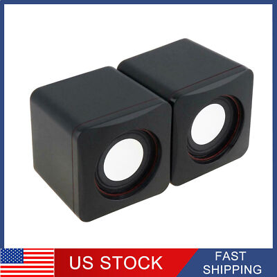 USB Wired Computer Speakers Stereo For PC Laptop Notebook Desktop 3.5mm	h0zY