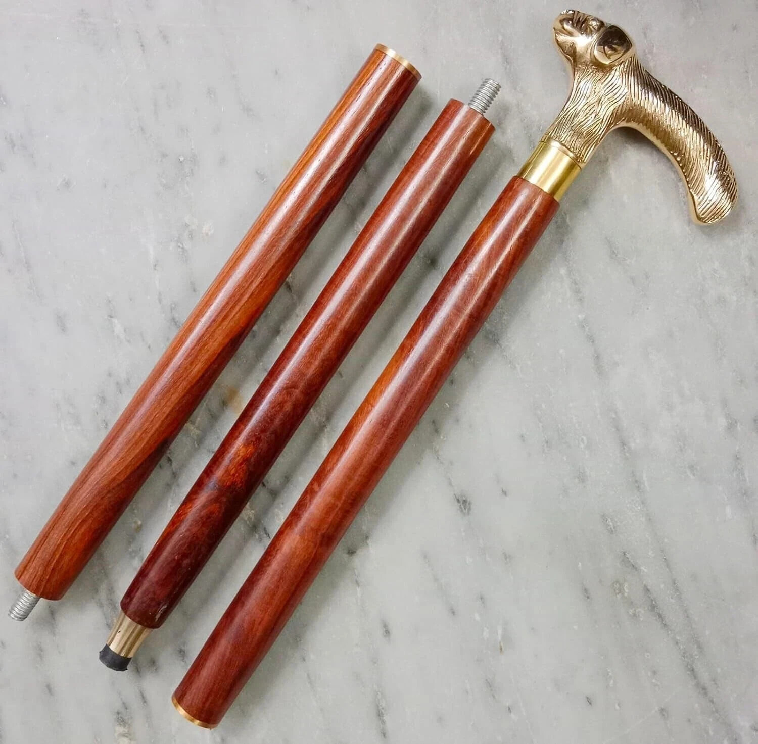 Victorian Beautiful Solid Goat Head Handle Handma… - image 6