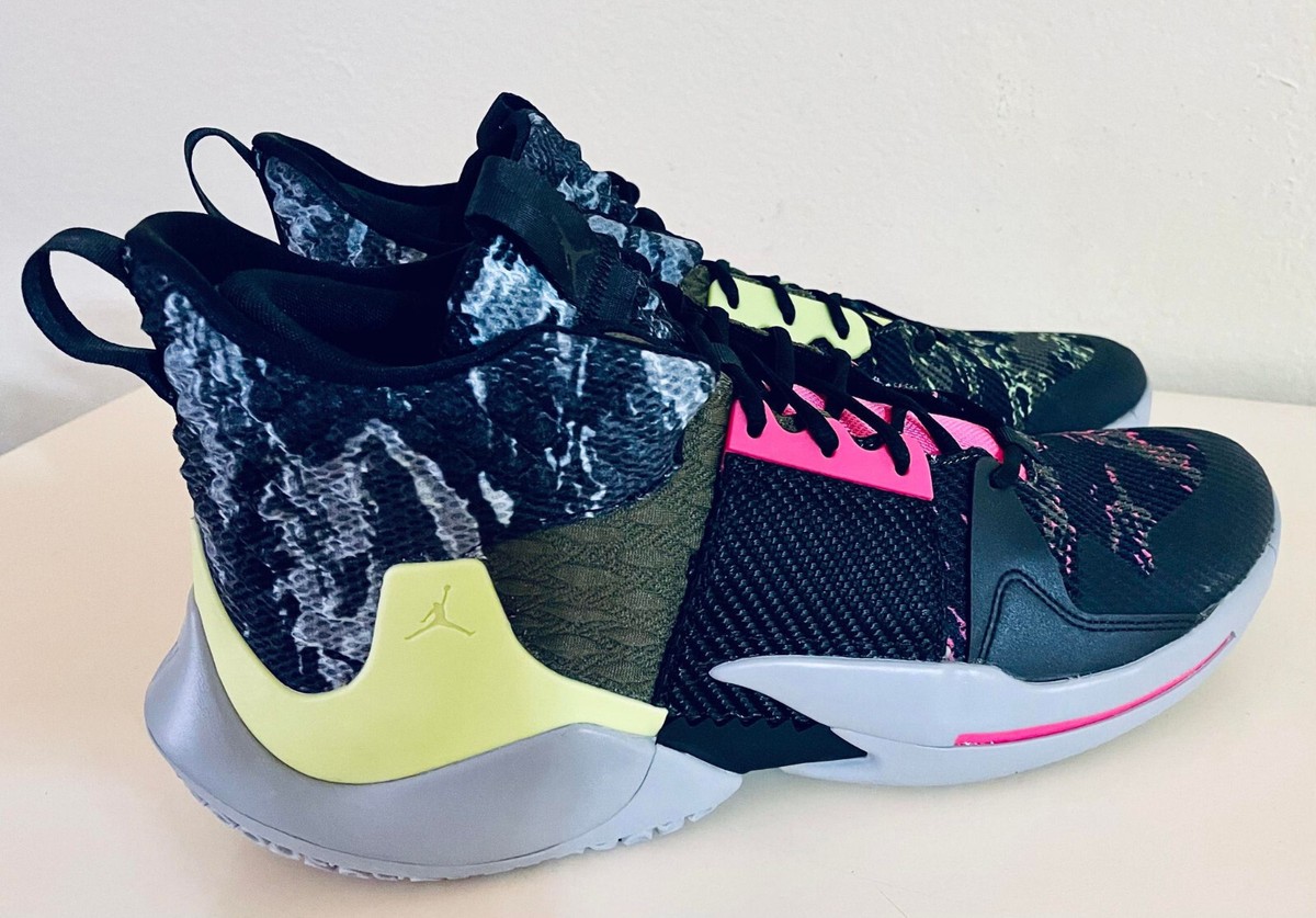 Nike Jordan Why Not ZER0.2 IDC Men's 15 Grey/Pink/Yellow Sneakers