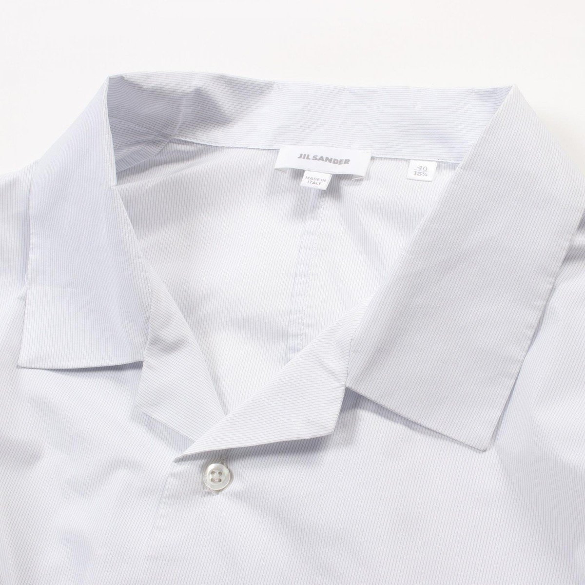 JIL SANDER Shirt JSUM741934 polyester White Blue Used mens JIL SANDER Shirt JSUM741934 polyester White Blue Used mens