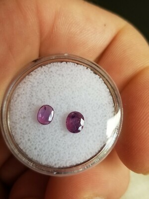 1.05 TCW Natural Burma Rubies Pair Unheated Untreated Oval Cut Loose Gemstones 