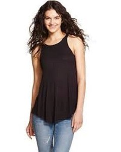 Women-039-s-Mossimo-Black-Tank-Top-Shirt-Swing-Ribbed-Small-Soft-Spandex-NWT
