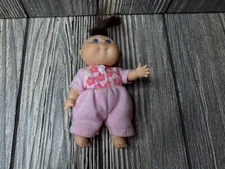 Cabbage Patch Kids Baby Doll With Pink Flower Outfit & Ponytail 5"