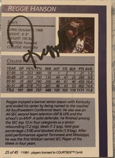 Reggie Hanson Kentucky Basketball Courtside Autograph Rookie Card Rick Pitino RC