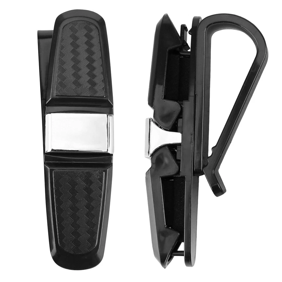 2x Glasses Holder NEW For Car Sun Visor Sunglasses Clip Hanger Mount Rotational - image 3 of 4