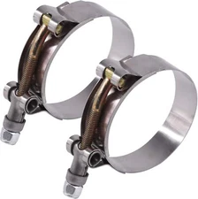 2pcs 2" Inch T-bolt Clamp Silicone Stainless Steel Hose Turbo Intake Intercooler