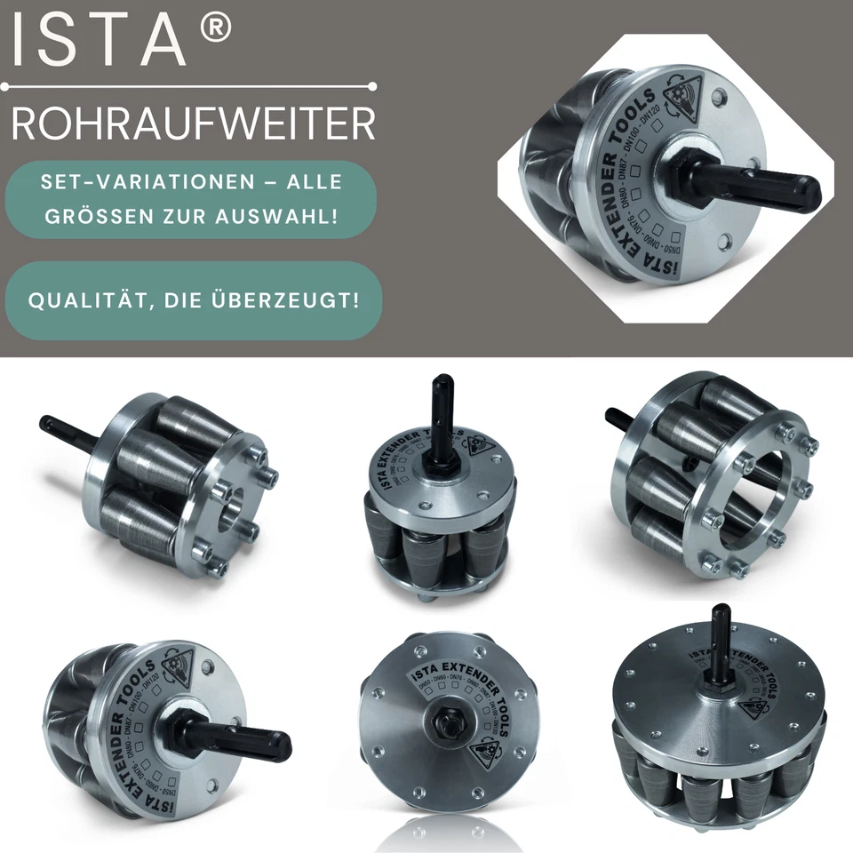 SET SDS-Plus Rohraufweiter DN 50, 60, 76, 80, 87, 100, 120 Muffenzieher - Bild 2 von 4