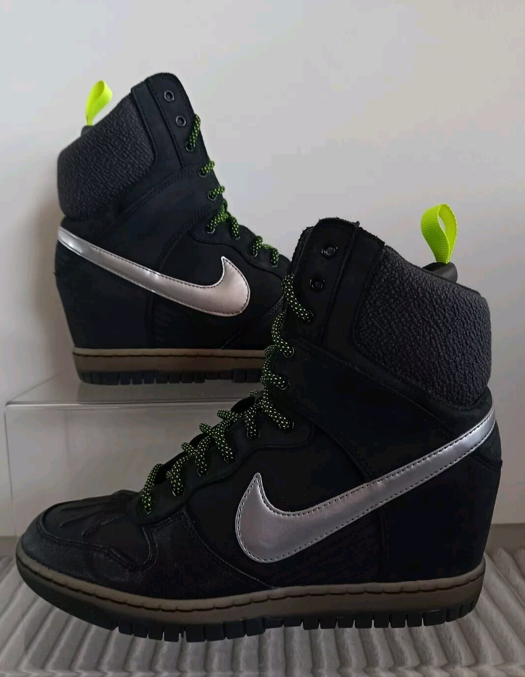 NIKE DUNK SKY HI SNEAKERBOOT 2.0 SIZE UK 6.5 EUR 40.5 (684954 001) BLACK