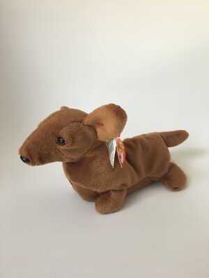 Weenie the Wiener Dog Ty Beanie Baby 1995 Dachshund ERRORS