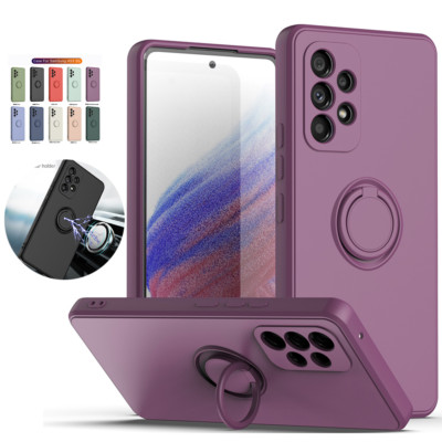 Ring Holder Silicone Soft Phone Case For Samsung A52 A53 Ultra S23 S22 S21 S20FE